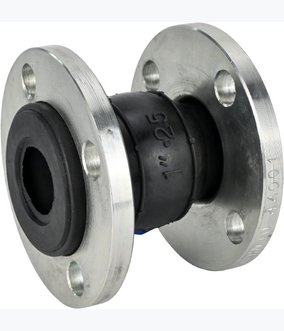 Компенсатор резиновый CR-E25-F Ду 25 - 250 Ру16, резиновая вставка (корпус) - EPDM, тип присоединения - фланцевый, материал фланцев - сталь углеродистая оцинкованная